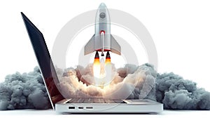 Laptop Launchpad: The Digital Rocket