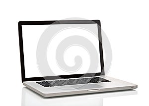 Laptop, like macbook with blank screen.