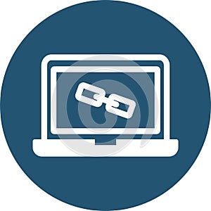 Laptop link Vector icon that can easily modify or edit This is a premium icon which is suitable for commercial work