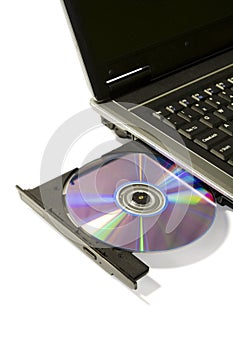 Laptop with Loaded DVD Drive