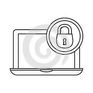 laptop lock server banner icon
