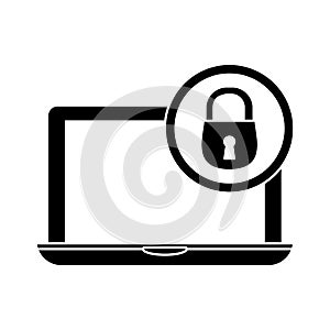 laptop lock server banner icon