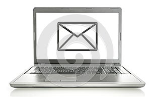 Laptop with mail icon