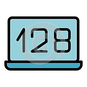 Laptop memory icon vector flat