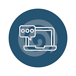 laptop message Vector icon which is suitable for commercial work and easily modify or edit it