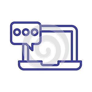 laptop message Vector icon which is suitable for commercial work and easily modify or edit it