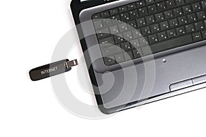 Laptop with mobile internet connection