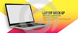 Laptop mockup layout presentation, Vector illustration