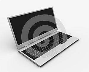 Laptop, modern computer detailed
