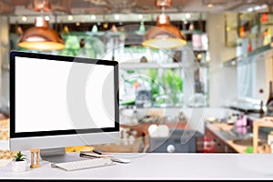 Laptop monitor digital pc desk Mockup Blank screen