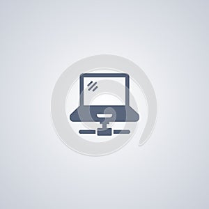 Laptop network , vector best flat icon