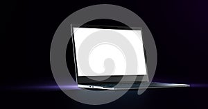 Laptop Notebook isolate blank screen display mockup pc. Copy space