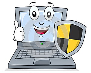 Laptop or Notebook with Shield Antivirus