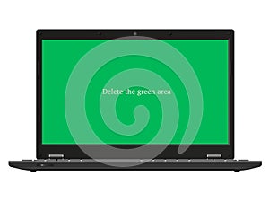 Laptop. Notebook. Template, overlay photo