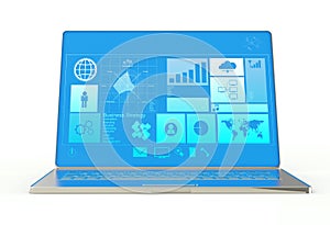 Laptop notebook ultrabook with new inteface photo