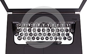 Laptop with old fashioned typewriter keys