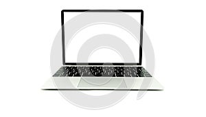 Laptop Open Frontal isolated