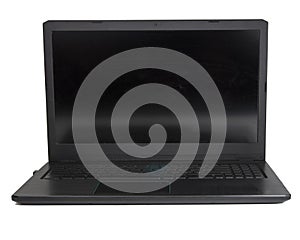 Laptop pc black electronic isolated on the white background