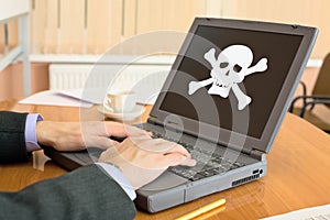 Laptop with pirate software