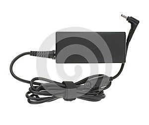 Laptop power adapter, isolated on white background