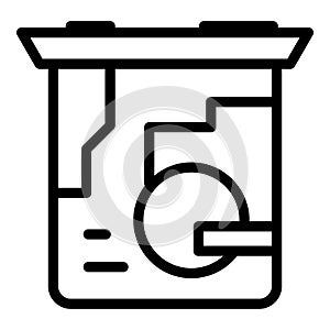 Laptop processor icon, outline style