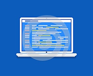 Laptop, Program Code, Computer Program Creation