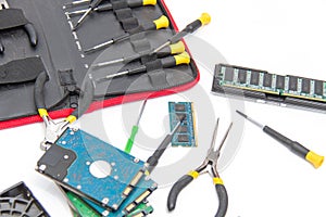 Laptop repair tools and technical support