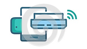 Laptop Screen Data Display Computing Technology Icon, vector design Generative AI