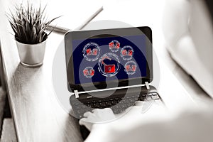 Spam concept on a laptop screen