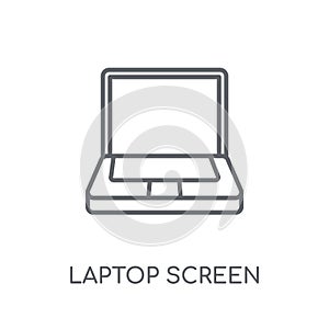 Laptop Screen linear icon. Modern outline Laptop Screen logo con