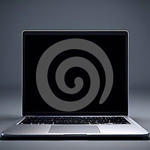 laptop screen template with a simple white display su