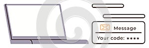 Laptop with Secure Code Verification for Online Messaging and Authentication