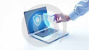 Laptop Security System Activation With Hand