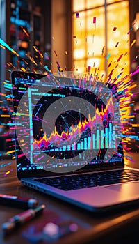 Dynamic Data Visualization on Laptop Screen