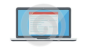 Laptop showing programming code, technology, development vector design Generative AI