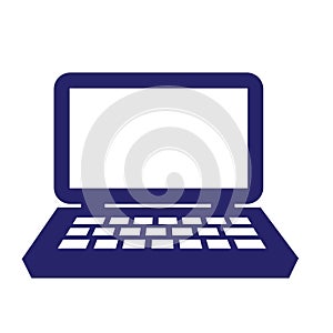 Laptop Simpel Logo Icon Vector Ilustration