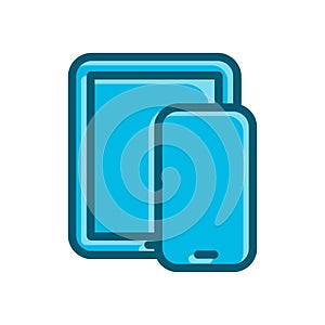 Laptop storage blue icon vector illustration isolated on white background