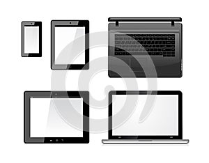 Laptop, tablet pc computer and mobile smartphone