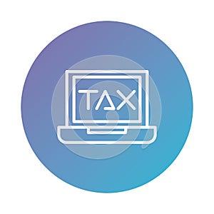 Laptop with tax obligation ebusiness degraded style