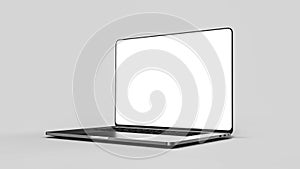 Laptop template isolated on white. Mockup.