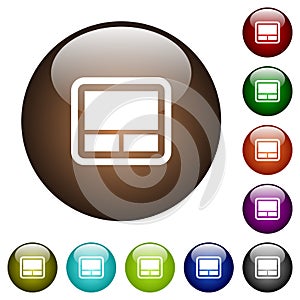 Laptop touchpad color glass buttons