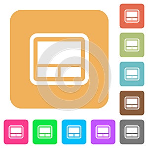 Laptop touchpad rounded square flat icons