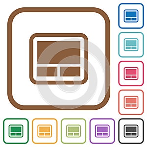 Laptop touchpad simple icons
