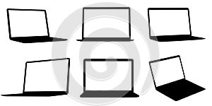 a laptop on a transparent background in vector format