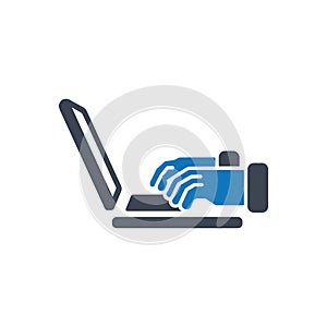 Laptop Typing Icon