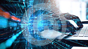 Laptop Typists Tech Background