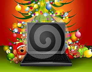 Laptop Under Christmas Tree