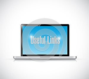 Laptop useful links illustration design photo