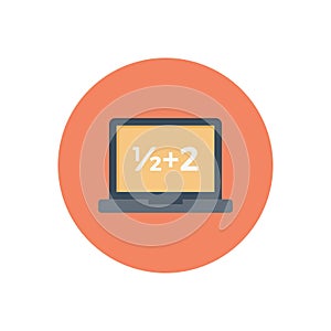 Laptop vector flat colour icon