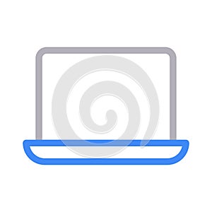 Laptop vector color line icon